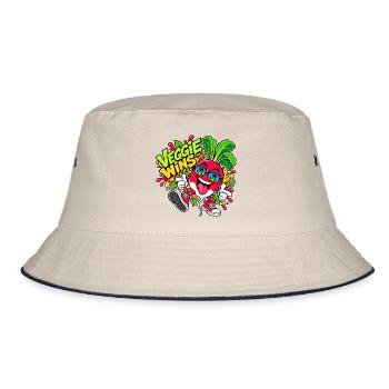 Cooles Radieschen - Bucket Hat - Natur/Navy - Vorne