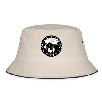 Familie im Kosmischen Haus - Bucket Hat - Natur/Navy - Vorne