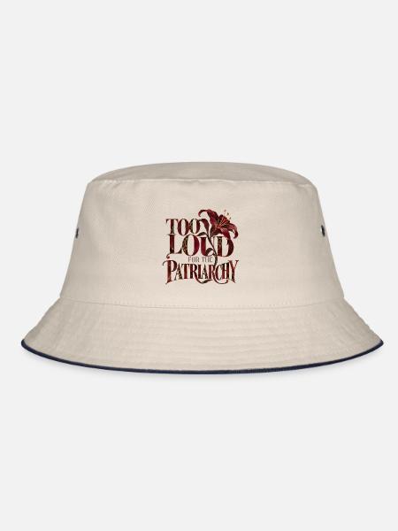 Too Loud For The Patriarchy - Bucket Hat - Natur/Navy