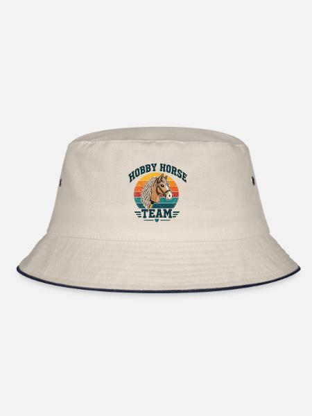 Hobby Horse Team Vintage Retro - Bucket Hat - Natur/Navy