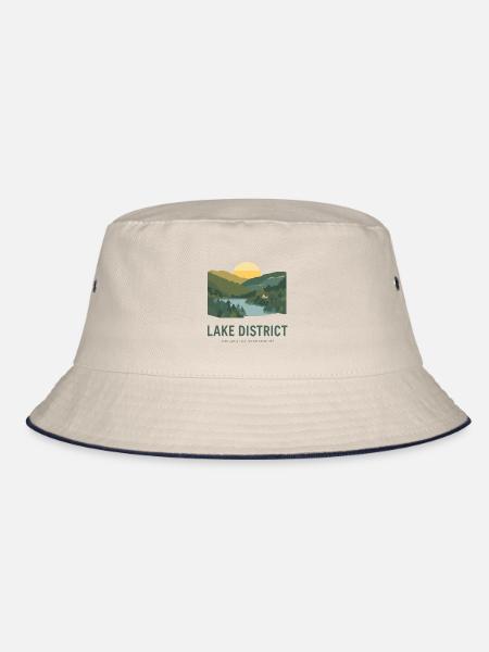 Lake District England Outdoor Country - Bucket Hat - Natur/Navy