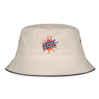 Friedensbombe - Bucket Hat - Natur/Navy - Vorne