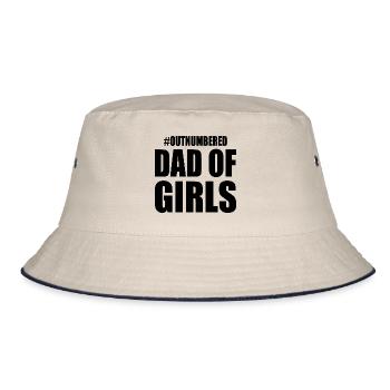 Dad of girls - Bob - blanc cassé/bleu marine - Devant