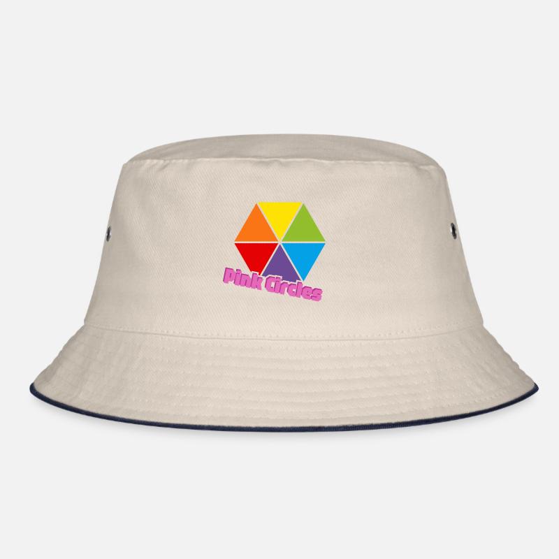 Bunte Dreiecke Rosa Kreise Bucket Hat