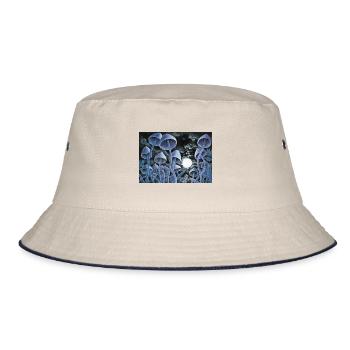 Twelve magic mushrooms at full moon - Bucket Hat - ecru/navy - Front