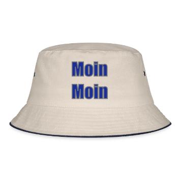 Moin Moin Welcome North - Bucket Hat - ecru/navy - Front