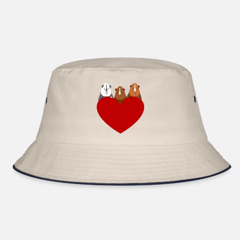 Coeur avec 3 cochons d'Inde mignons - cadeau Bob