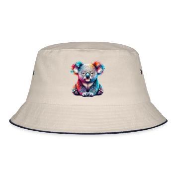 Koala - Bucket Hat - Natur/Navy - Vorne