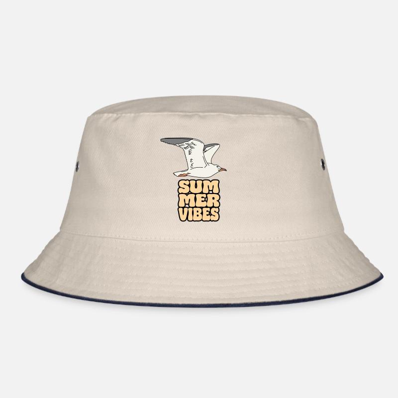 seagull möwe summer vibes - Bucket Hat - Natur/Navy