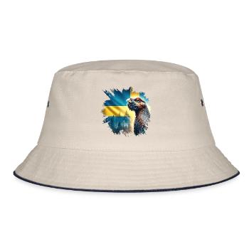 Auerhuhn-Zauber - Gästrikland Landscape Animals Sweden - Bucket Hat - Natur/Navy - Vorne