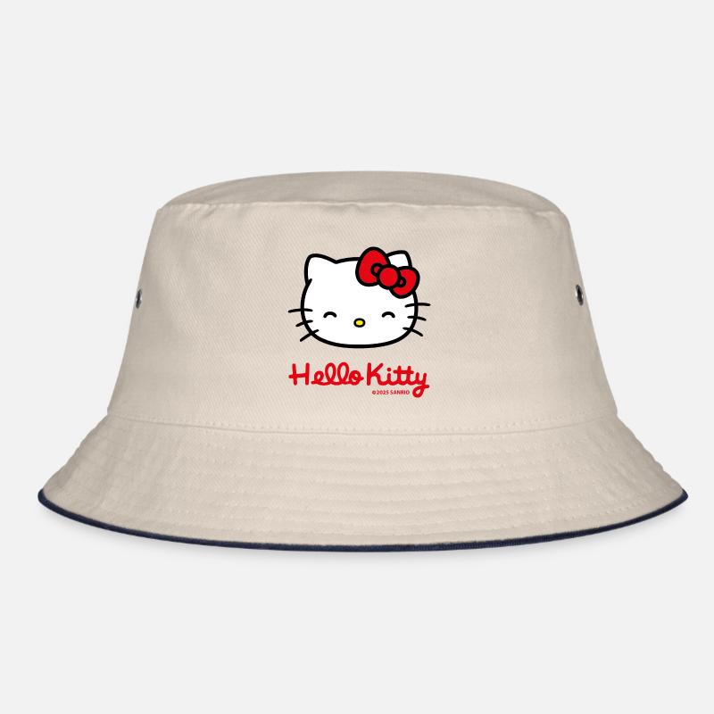 Hello Kitty Smiling With Hello Kitty Lettering Bucket Hat