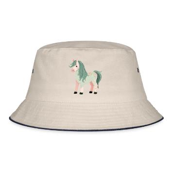Süßes Pony - Bucket Hat - Natur/Navy - Vorne