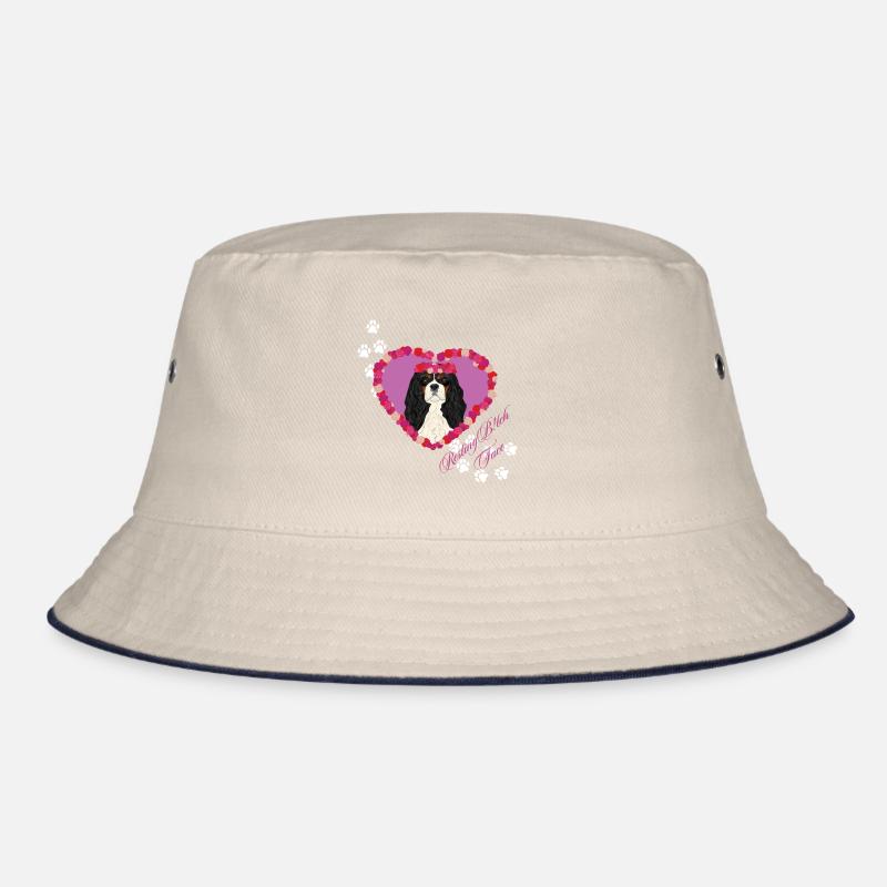 Ruhende B!tch Face Cavalier King - Bucket Hat - Natur/Navy