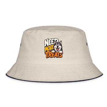 Alaskan Malamute - Bucket Hat - Natur/Navy - Vorne
