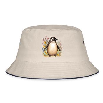 Pingouin mignon - Bob - blanc cassé/bleu marine - Devant
