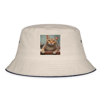 Didimaus69 - Bucket Hat - ecru/navy - Front