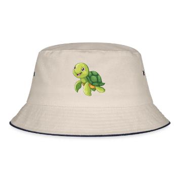 süße Meeresschildkröte - Bucket Hat - Natur/Navy - Vorne