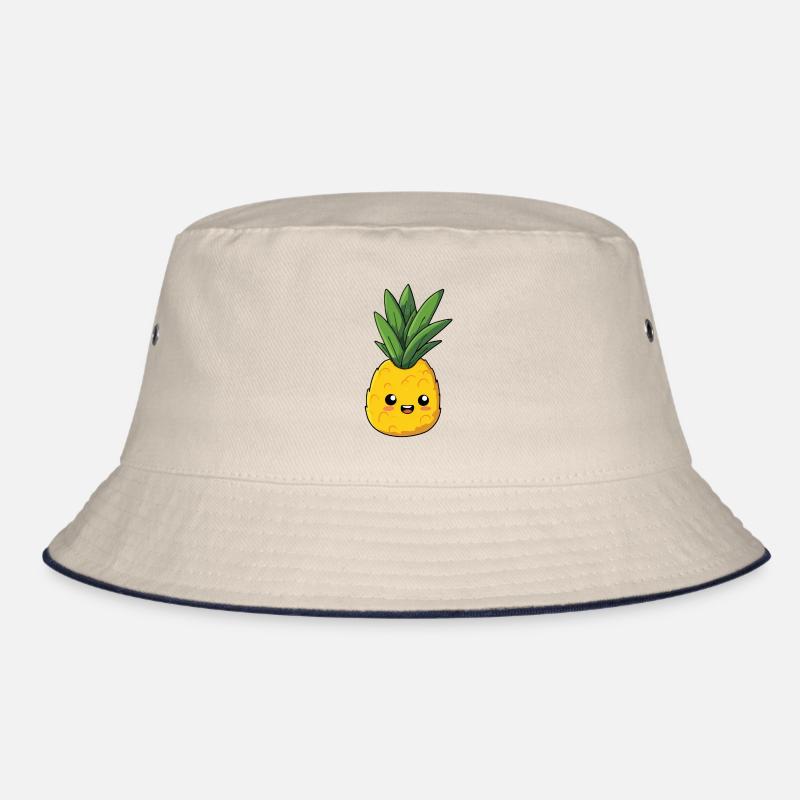 Pineapple content, innocent and cute expression Bucket Hat