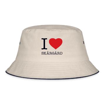 I LOVE SKARGARD - Bucket Hat - ecru/navy - Front