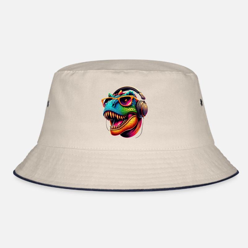 Dino DJ Stil Bucket Hat