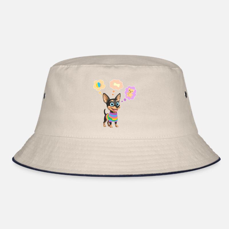 Süßer Hund im Regenbogenpullover für Kinder Bucket Hat