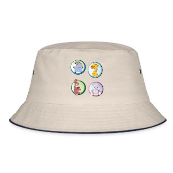 Spielzeug Teddy Hippo Hasi - Bucket Hat - Natur/Navy - Vorne