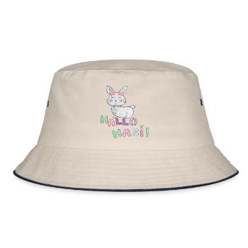  Hallo Hasi - Bucket Hat - Natur/Navy - Vorne
