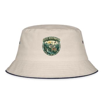 Schloss Neuschwanstein - Bucket Hat - Natur/Navy - Vorne