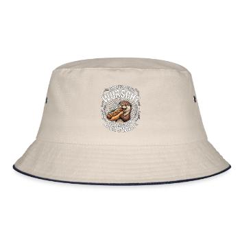 Hot Dog Otter Wurst - Bucket Hat - Natur/Navy - Vorne