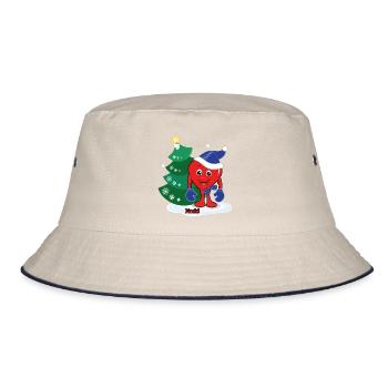 Mucki Xmas - Bucket Hat - Natur/Navy - Vorne