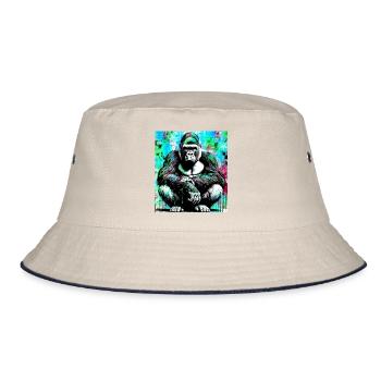 Gorilla - Bucket Hat - Natur/Navy - Vorne