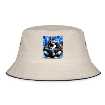 Gorilla - Bucket Hat - Natur/Navy - Vorne