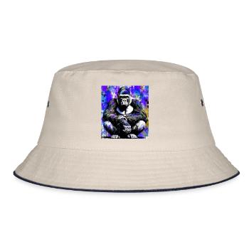 Gorilla - Bucket Hat - Natur/Navy - Vorne