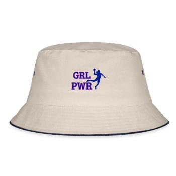 Girl Power Handball - Bucket Hat - Natur/Navy - Vorne