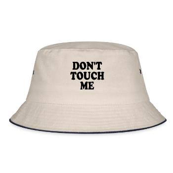 Dont touch me - Bucket Hat - ecru/navy - Front