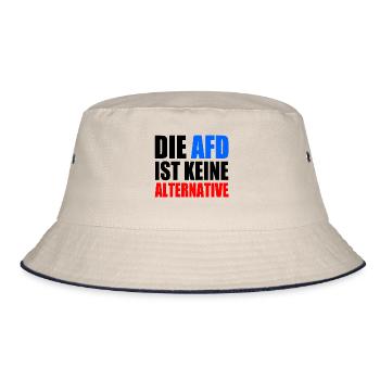 die afd ist keine alternative - Bucket Hat - Natur/Navy - Vorne