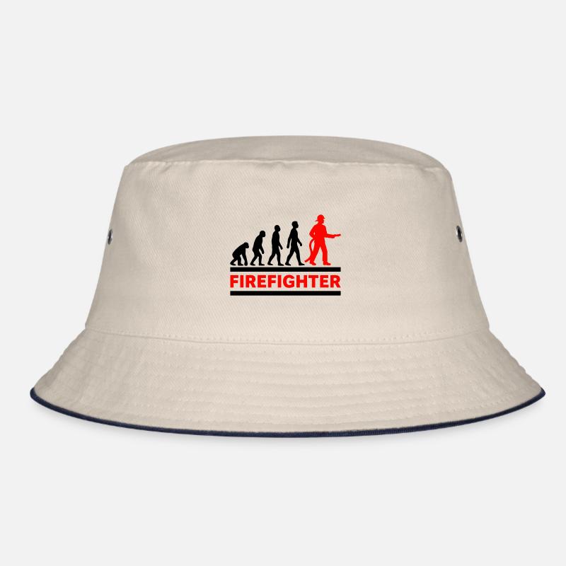 Evolution Feuerwehrmann Held Cooles Geschenk Bucket Hat
