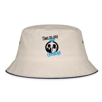 Time to say goodbye - Bucket Hat - Natur/Navy - Vorne