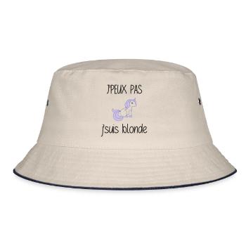 j'peux pas j'suis blonde - Bob - blanc cassé/bleu marine - Devant