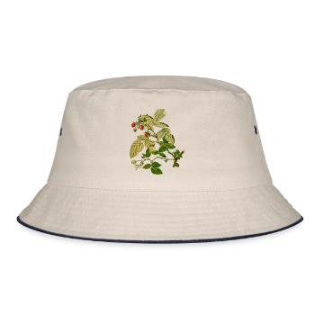 herb rosemary parsley thyme dill oregano - Bucket Hat - ecru/navy - Front