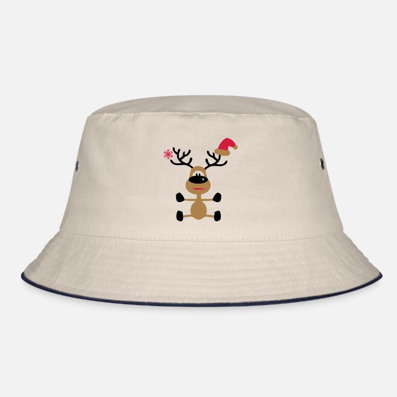weihnachten - Bucket Hat - Natur/Navy