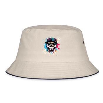 Rue urbaine Skull et Splash - Bob - blanc cassé/bleu marine - Devant