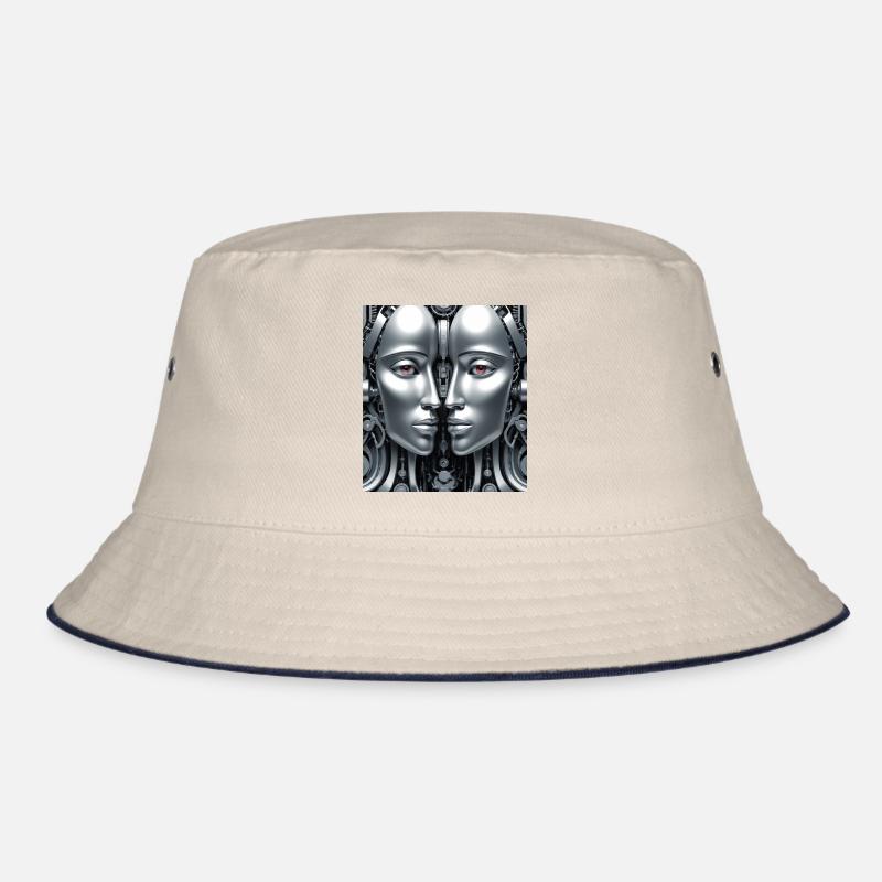 Robotic Mechanical Face Bucket Hat