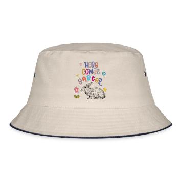 Happy Easter Osterhase - Bucket Hat - Natur/Navy - Vorne