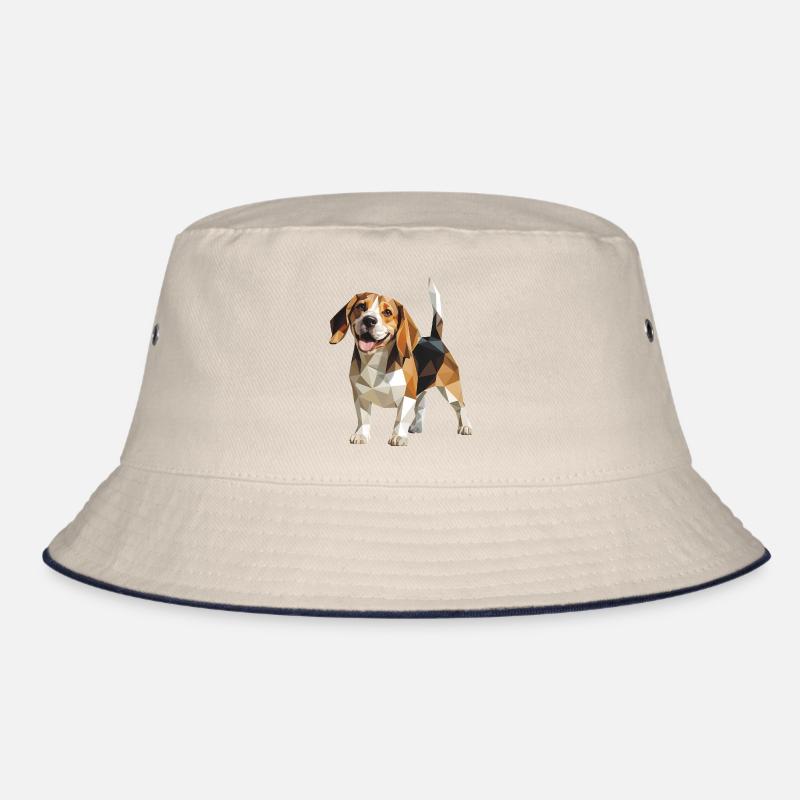 Beagle - Cooles Low Poly Logo Bucket Hat
