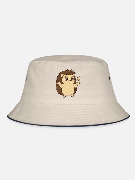 Igel Achselzucken Geste - Bucket Hat - Natur/Navy