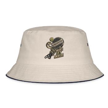 Schlangen-Set Smash-Pickleball - Bucket Hat - Natur/Navy - Vorne
