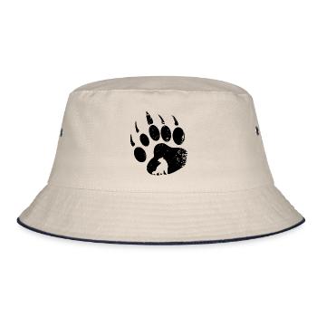 Wolverine Footprint Marten Bear Dog Wolverine - Bucket Hat - ecru/navy - Front