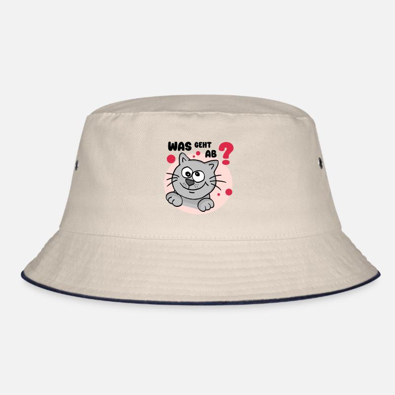 Was geht ab? - Bucket Hat - Natur/Navy