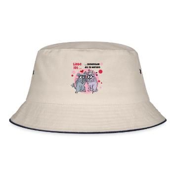 Liebe ist ... gemeinsam alt zu werden - Bucket Hat - Natur/Navy - Vorne
